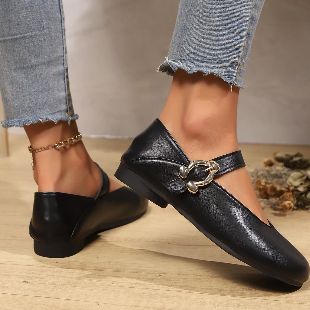 Fashion New Black Red Women's Barefoot Leather Ballerina Flats Soft Sole Lightweight Casual Loafers Low Heels Luxury Mary Janes Shoes