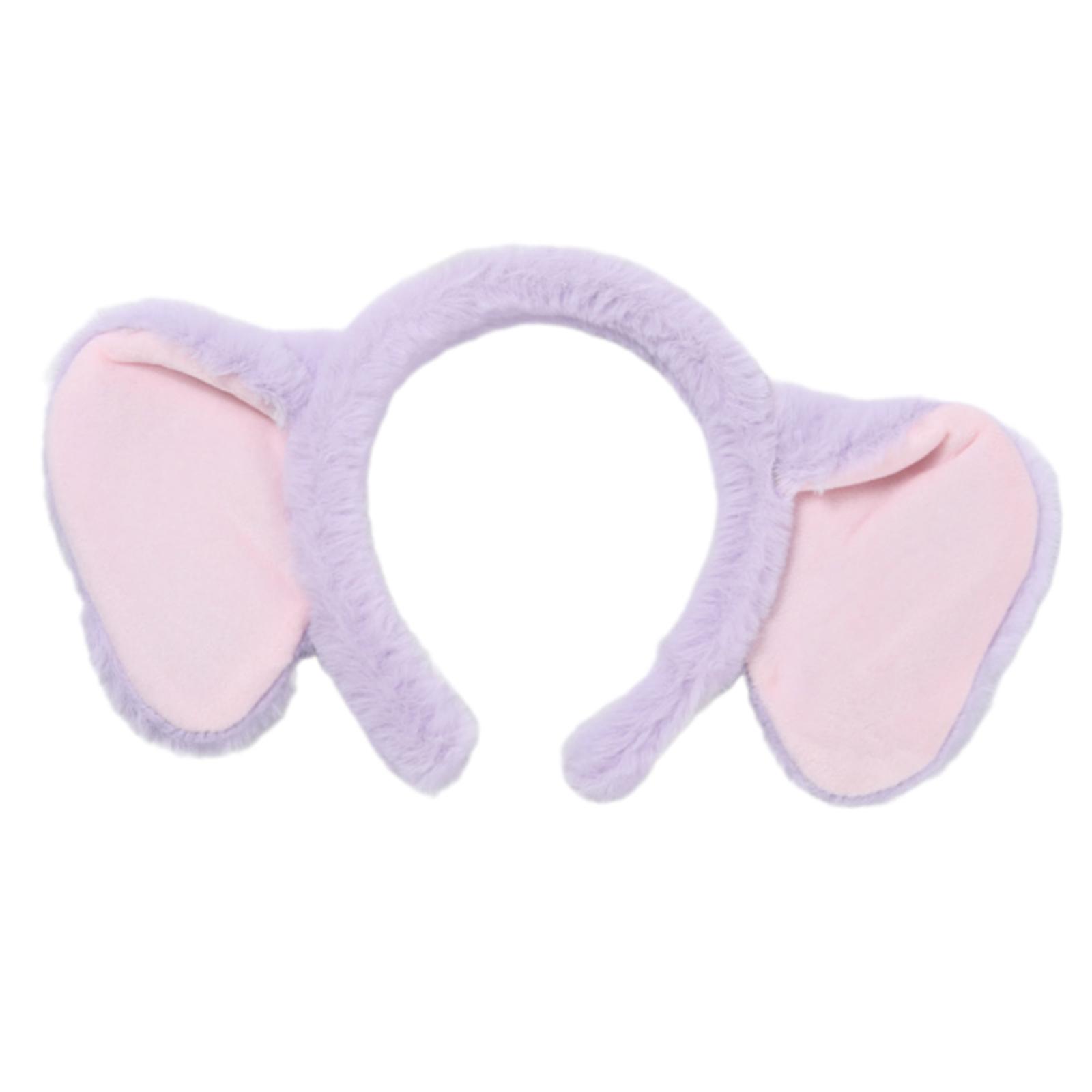 

Eye Catching Elephant Cartoon Hairband Soft Plush Accessory Fashion Hairpieces Hair Ornament for Boys and Girls фиолетовый
