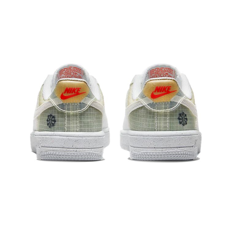 Nike Force 1 Crater PS Move To Zero - White Orange Kids Sneakers DH4340-100