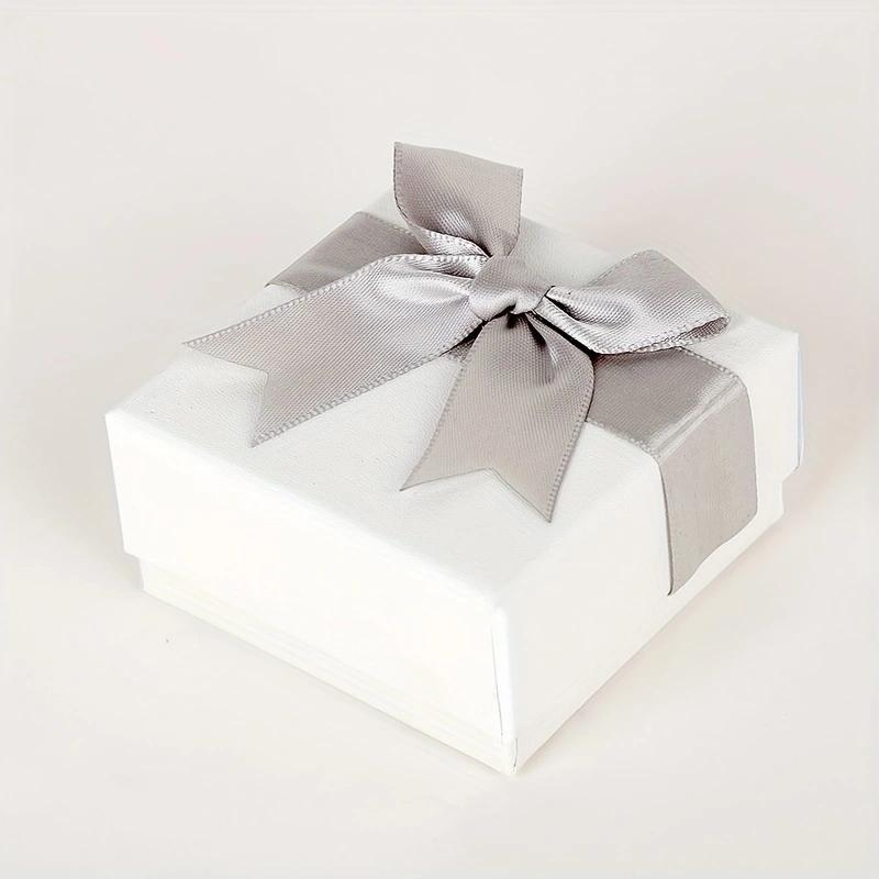 1pc-Jewelry Box Bow Ribbon Packaging Box Ring Necklace Pendant Earrings Paper Jewelry Box Gift Box
