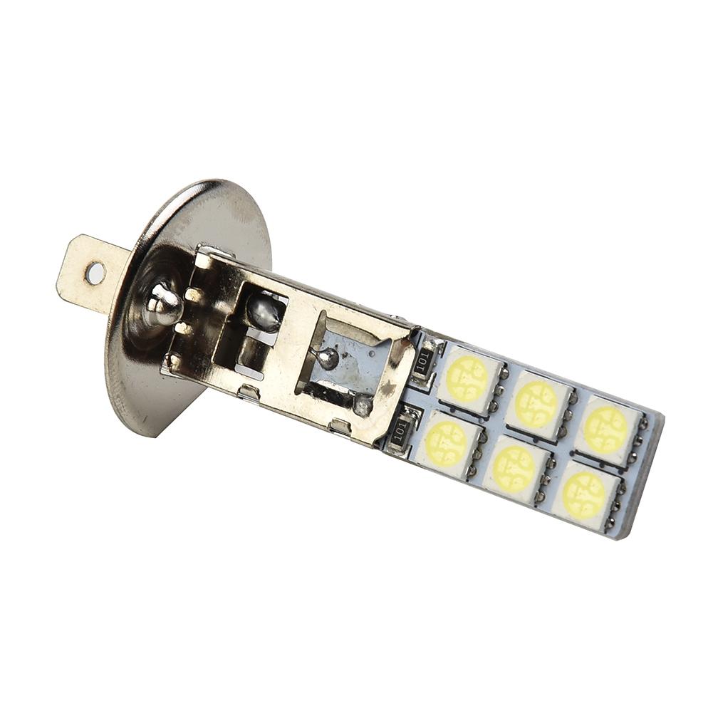 H1 Fog Lights H1 H1-12SMD-5050 Headlight Kit LED Super White 12V-24V