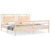 VidaXL Cadre de lit avec tête de lit 200x200 cm bois massif 3194071