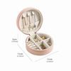 1pc Small Travel Jewellery Organiser Storage Case,Mini PU Leather Travel Jewelry Storage Case for Rings Earrings Necklace