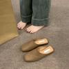 Fashion Hot Selling 2025 Flat Toe Shallow Lazy Slipper Boat Backless Mule Shoes Soft Loafers High Back Simple Classic Retro Personality