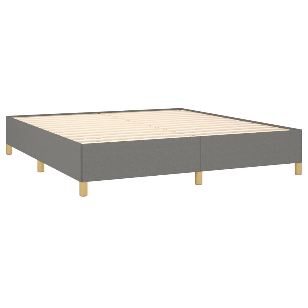 Vidaxl Bed Frame Without Mattress, Dark Gray, 160X200 Cm, Upholstered