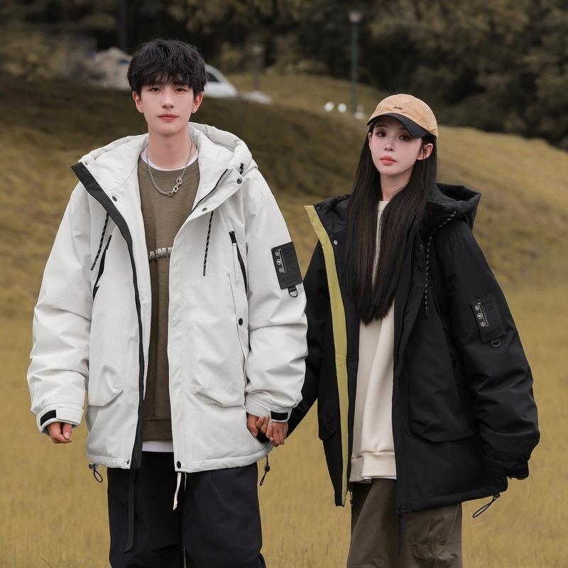 Couple Tooling New Winter White Duck Down Jacket Men and Women Thickened Warm Fashion Trendy Coat