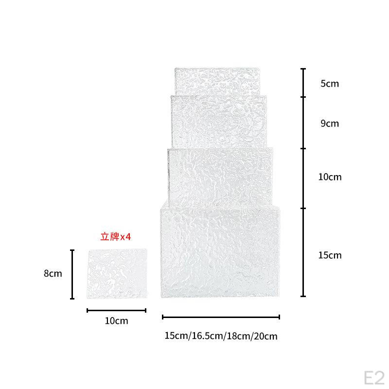 8Pcs Cube Boxes Cupcake Dessert Table Stand for Figures Cake Collectibles