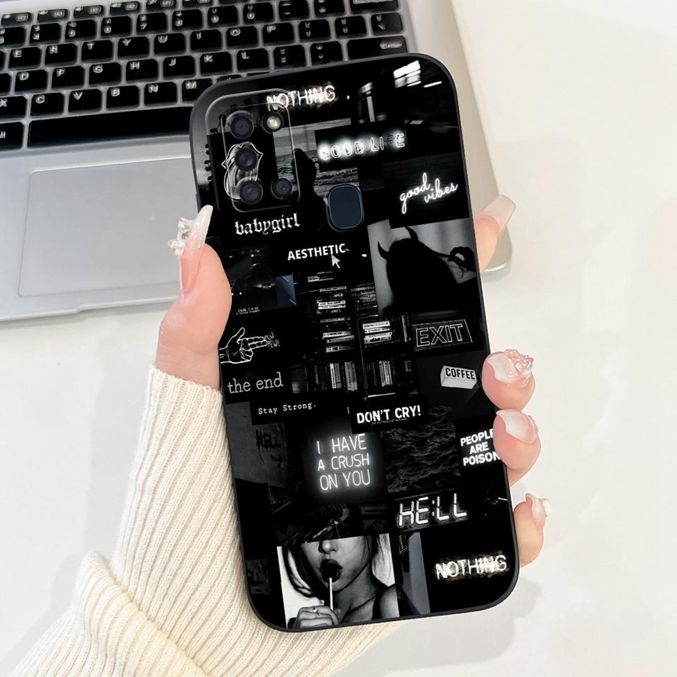 For Samsung A21s Case A217F Silicone Cute Fashion Butterfly Love Painted Cover For Samsung A21s Galaxy A21s Phone Case SM-A217M