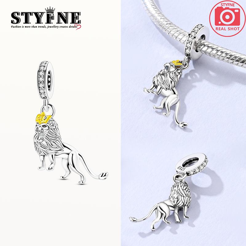 

Мощные подвески в виде короны льва, медные оригинальные бусины, подходят для оригинального браслета-шарма, бусины, ювелирные подарки для женщин