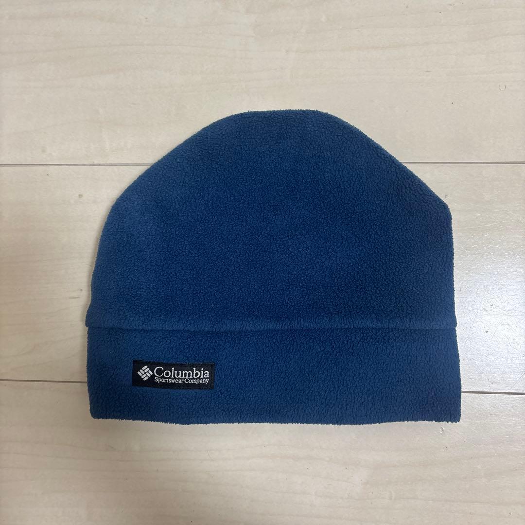 Used Columbia Fleece Knit Hat Blue Navy S/M Normcore