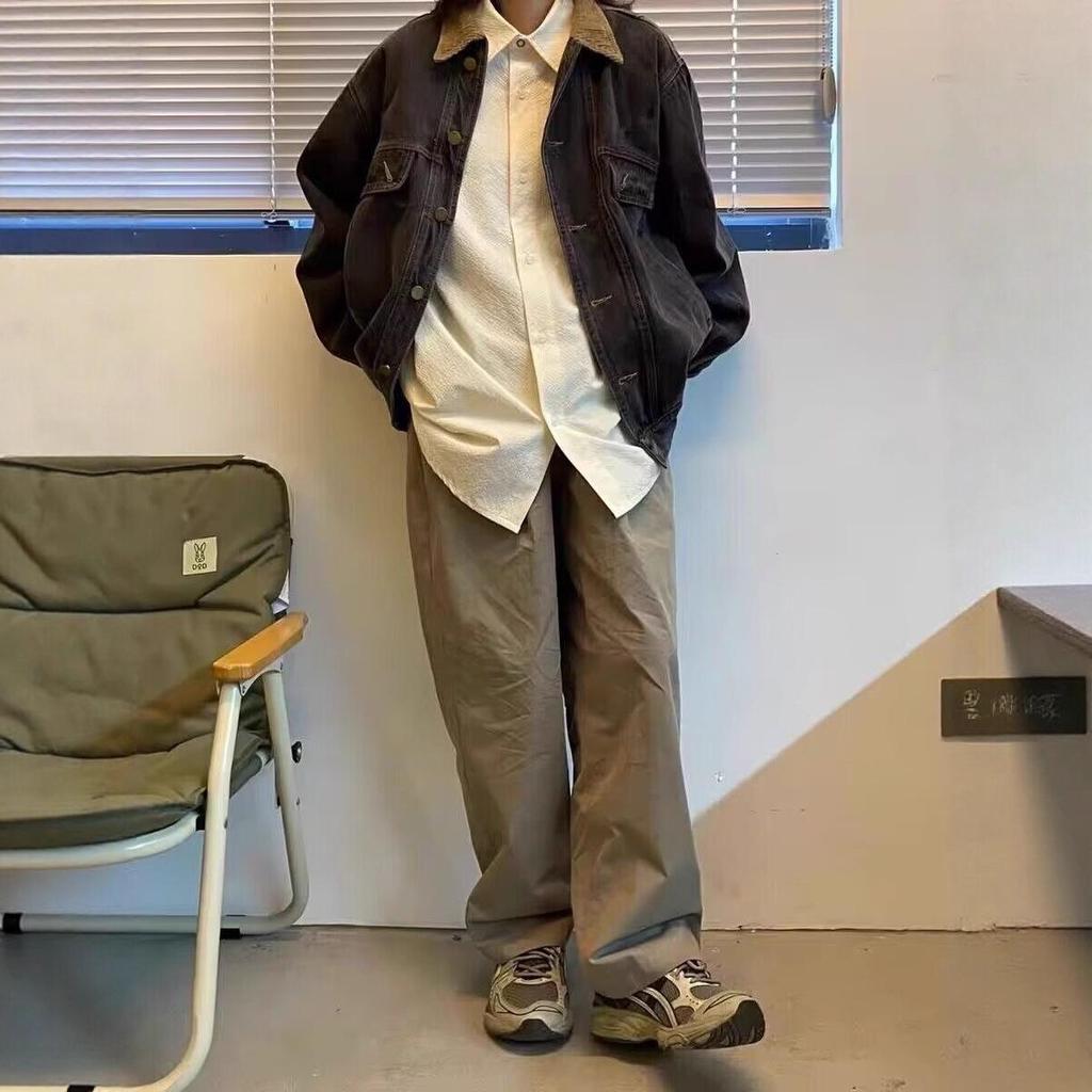 Vintage Unisex Džínová Bunda s Patchworkem z Manšestru v Americkém Stylu, Nadměrná