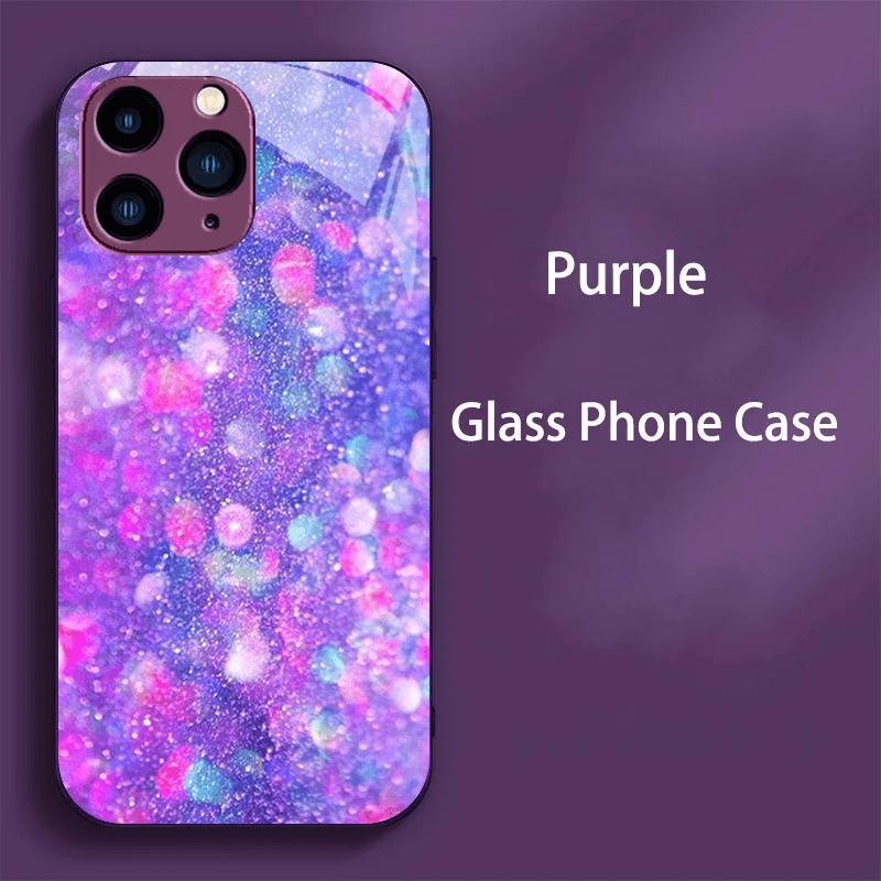 Glass Case For iPhone 16e 16 Pro Max Tempered Glass Fashion Cases For iPhone 11 Pro 12 13 Mini 14 15 Plus Hard PC Phone Cover