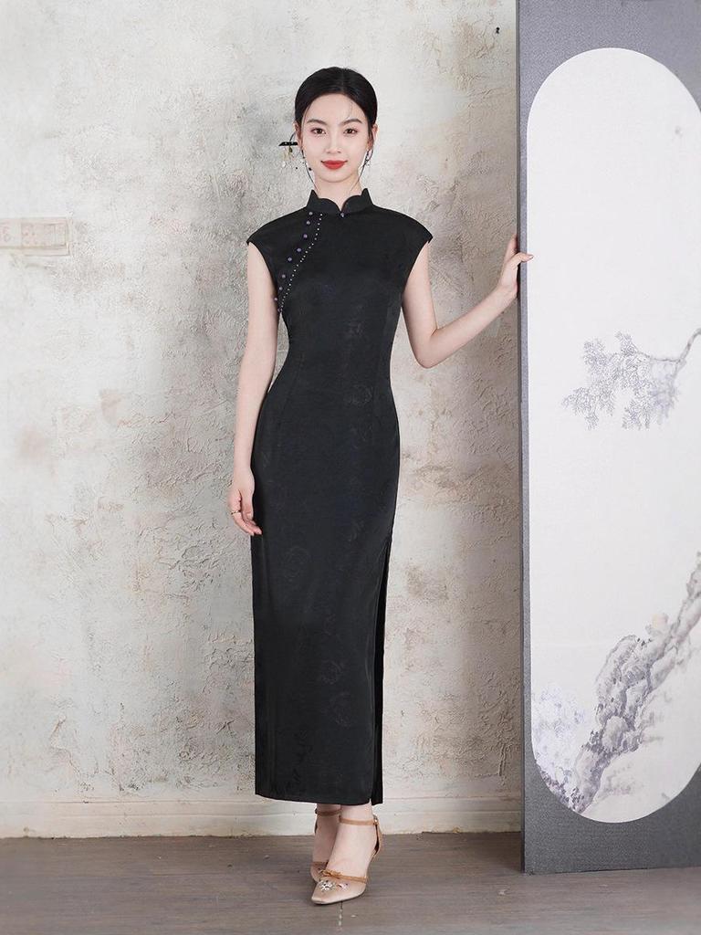 Mom's Slim Fit Cheongsam - Retro Chinese Style Elegant Dress for Women