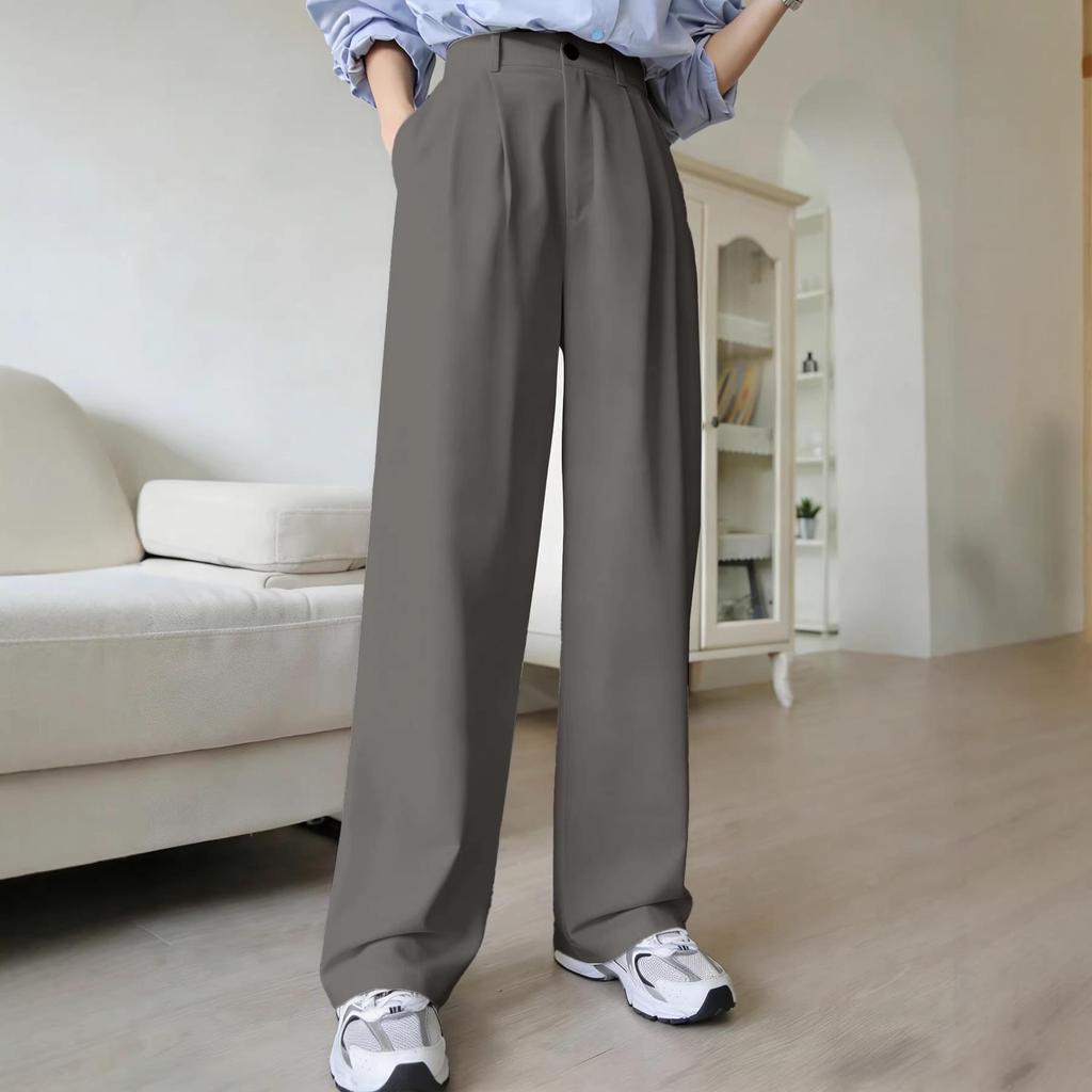 2026 Spring/Autumn Women's High-Waisted Wide-Leg Pants: Versatile, Casual, and Elegant