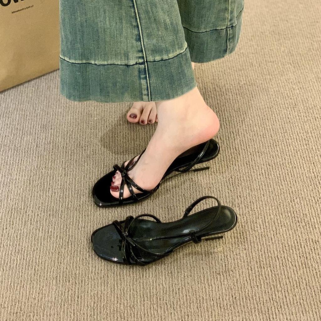 French Wedge Temperament Niche Pink Open-toed Sandals Female Outer Wear Fairy with Skirt High Heel Roman Beautiful Sandals