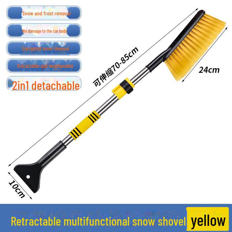 Car Retractable Snow Shovel & Brush: Winter Deicing and Frost Removal Tool for Windows and Glass