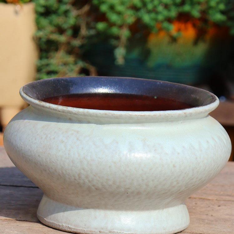 Nordic Style Handmade Wide Mouth Ceramic Flower Pot for Bougainvillea & Bird of Paradise