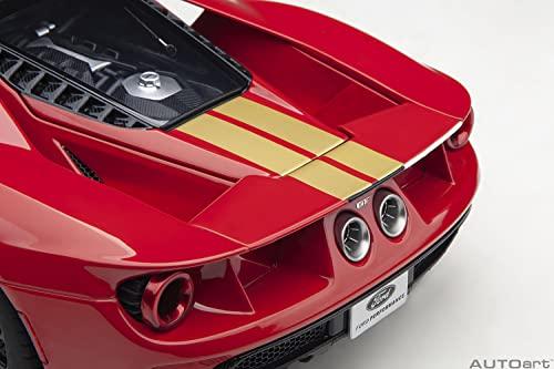 AUTOart 1/18 Scale Ford GT Alan Mann Heritage Edition Red/Gold Stripes Finished Product