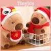Adorable Christmas Capybara Plush Toy With Soft Short Plush Filling For Kids Gifts