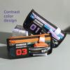 Double-layer Racing Car Pen Bag Canvas Boys Pencil Case Letters Stationery Bag Boys Men