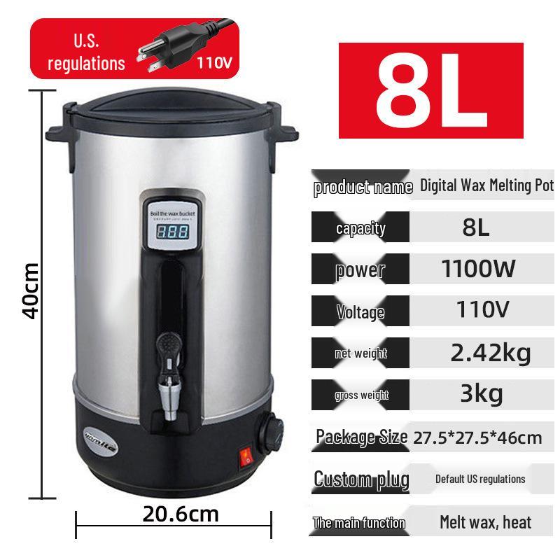 European Standard Stainless Steel Wax Melter - Large Capacity Beauty Salon Wax Melting Machine