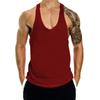 Canotta da Palestra da Uomo Senza Maniche a Y Gilet Sportivo Fitness Bodybuilding Canottiera Sportiva