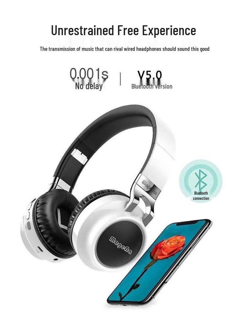 Luminous Over-Ear Wireless Bluetooth Headphones with Heavy Bass for Mobile, Computer, Sports, Music, and Gaming.