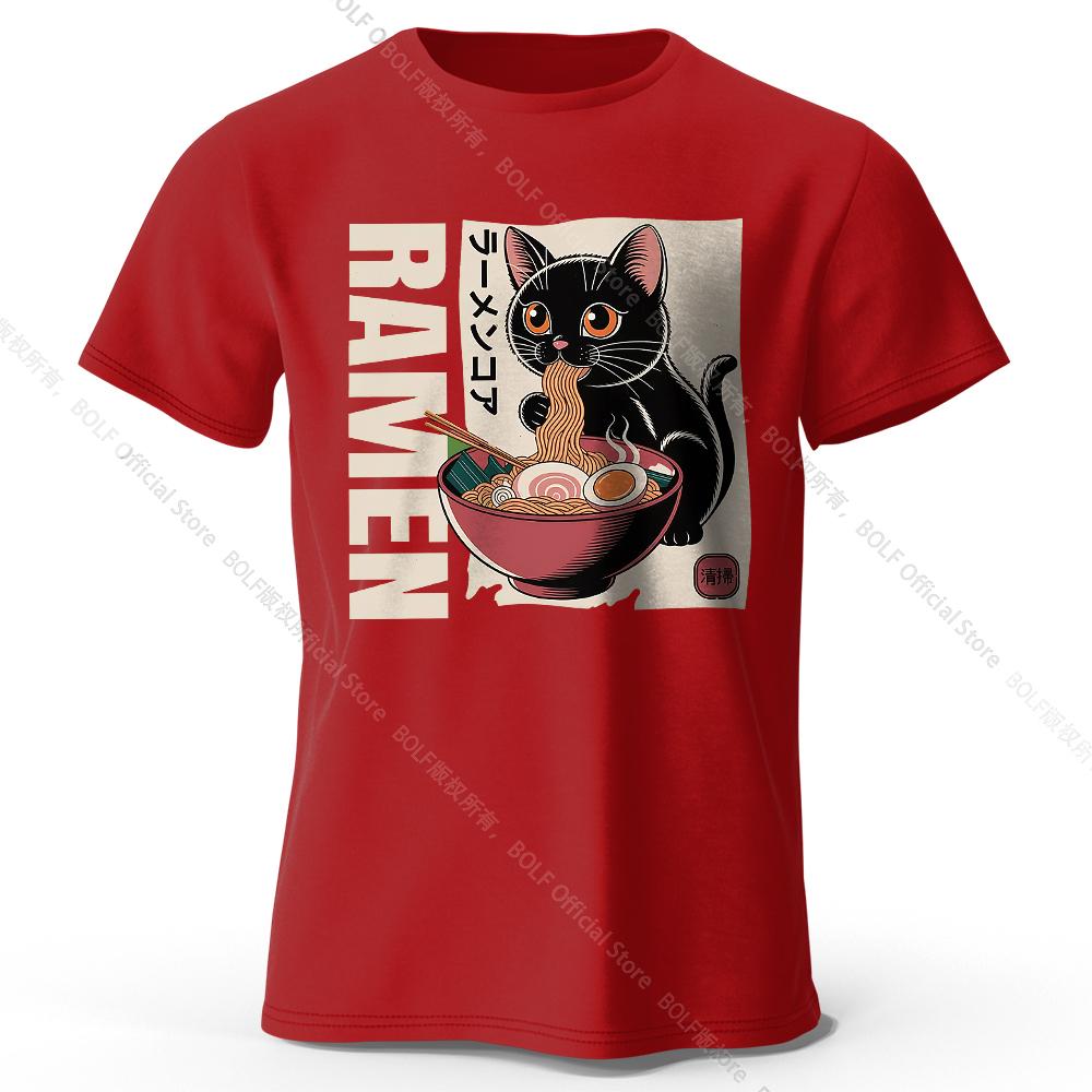 

Мужская футболка с принтом рамен, 100% хлопок, свободные футболки с японской графикой для женщин, летние топы, уличная одежда с лапшой XXXL