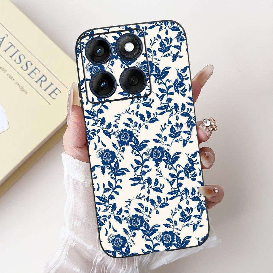 For Motorola Edge 60 Pro Case Moto Edge 60 Fusion Cover New Fashion Flower Soft Silicone Bumper For Moto Edge 60 60s Edge60 Capa