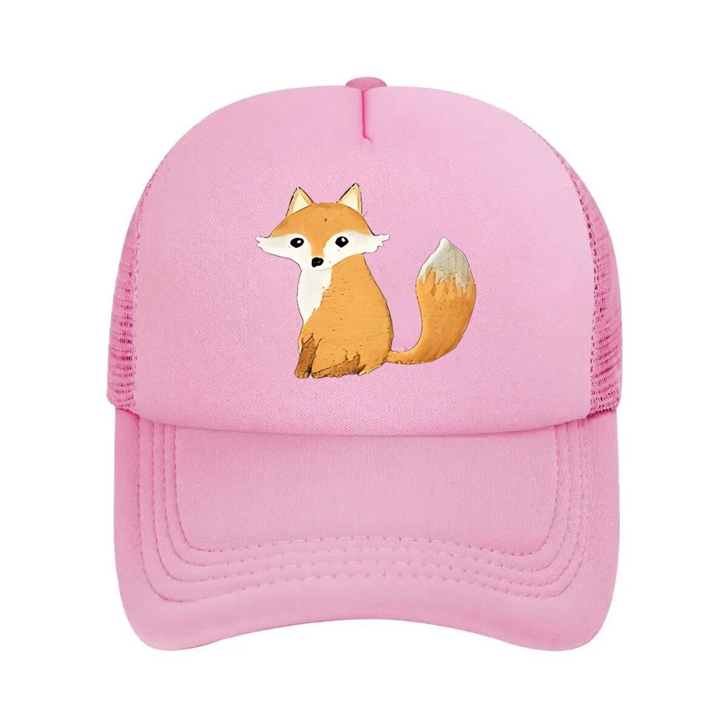 Fox Baseball Cap Adjustable Hat with Breathable Back Lightweight YK Style Unisex Couple Hat for Mesh Baseball Cap