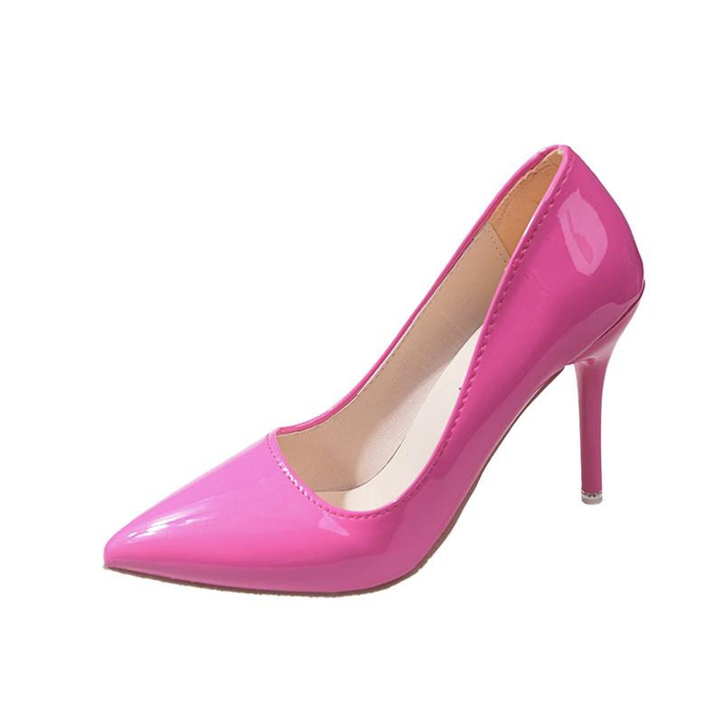 Large Size 40-43 Women High Heel Shoes Fashion Simple Solid Color Thin High Heel Pointed Single Shoes Botines Mujer Con Tacon