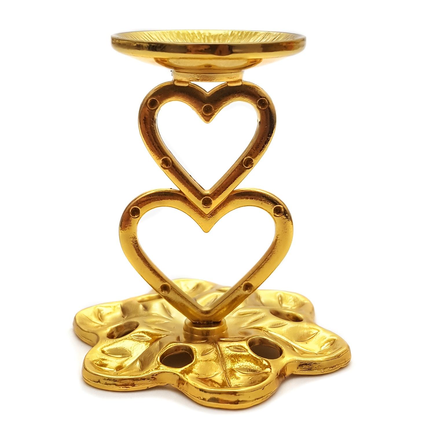 

1PC Love Metal Candle Holder, Perfect for Desktop Decoration, золотой