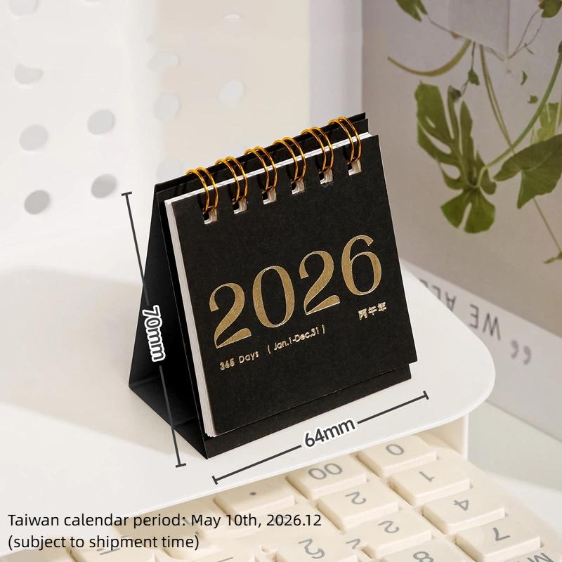 2026 Mini Calendar Mic de Birou Ornament de Birou Calendar Carte Planificator Creativ Simplu Papetărie de Birou Cadouri de Anul Nou