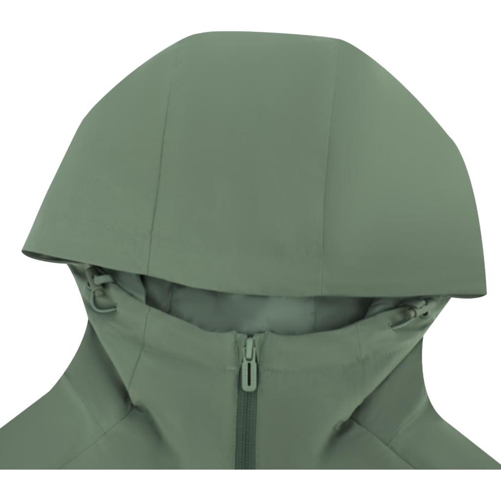 Li Ning Sports Lifestyle Series Solid Color Zip-Up Hooded Windbreaker Women Outerwear Gray-Green AFDU626-7