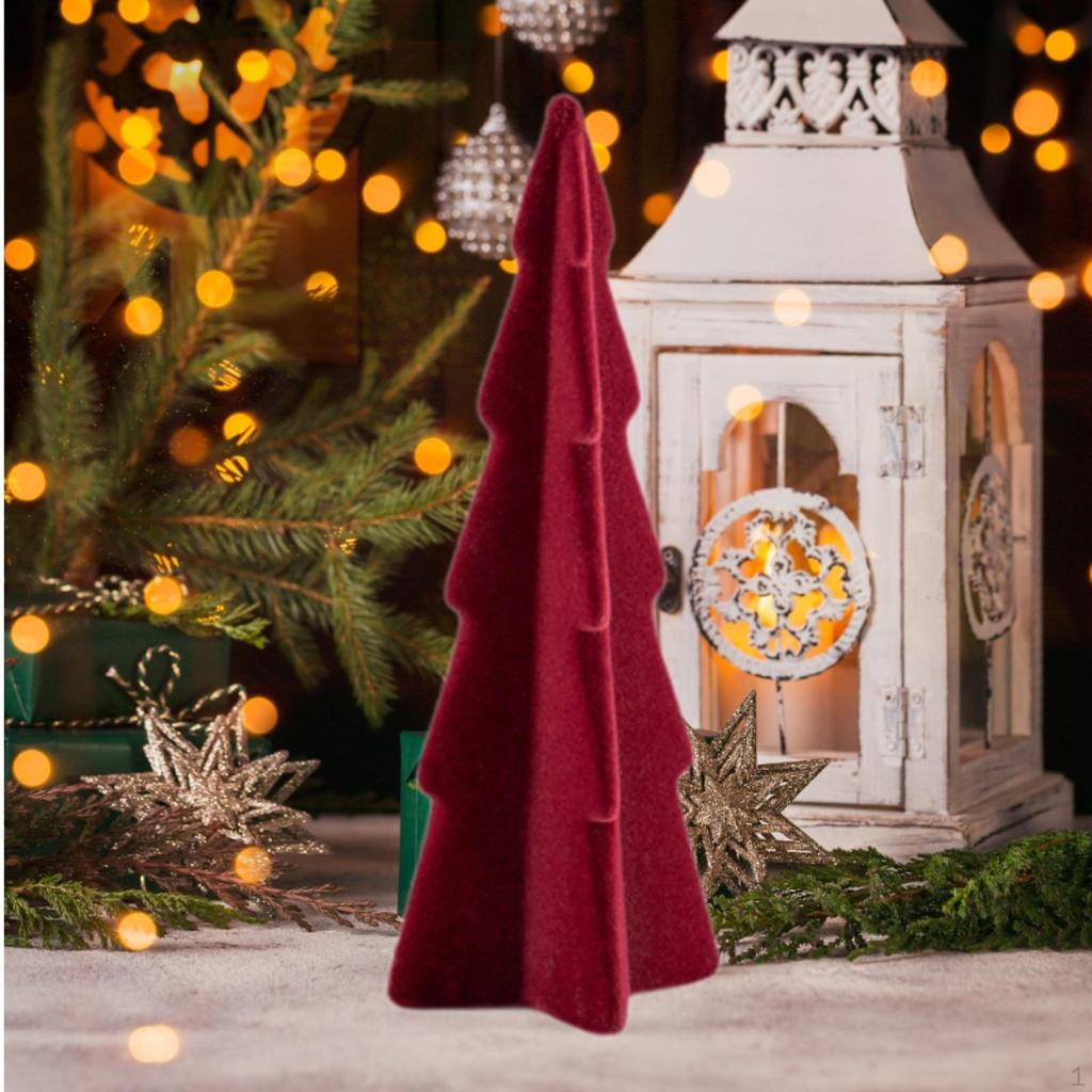 Artificial Christmas Tree for Table, Ceramic Statue Home Decoration Ornament Bedside Table Small