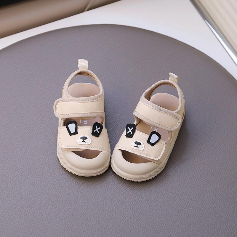 

Baby Beach Shoes Soft Anti-Slip Lightweight Comfortable First Walkers for Toddlers 2025 Summer New Boys Girls Sandals Cute Bears 16 бежевый