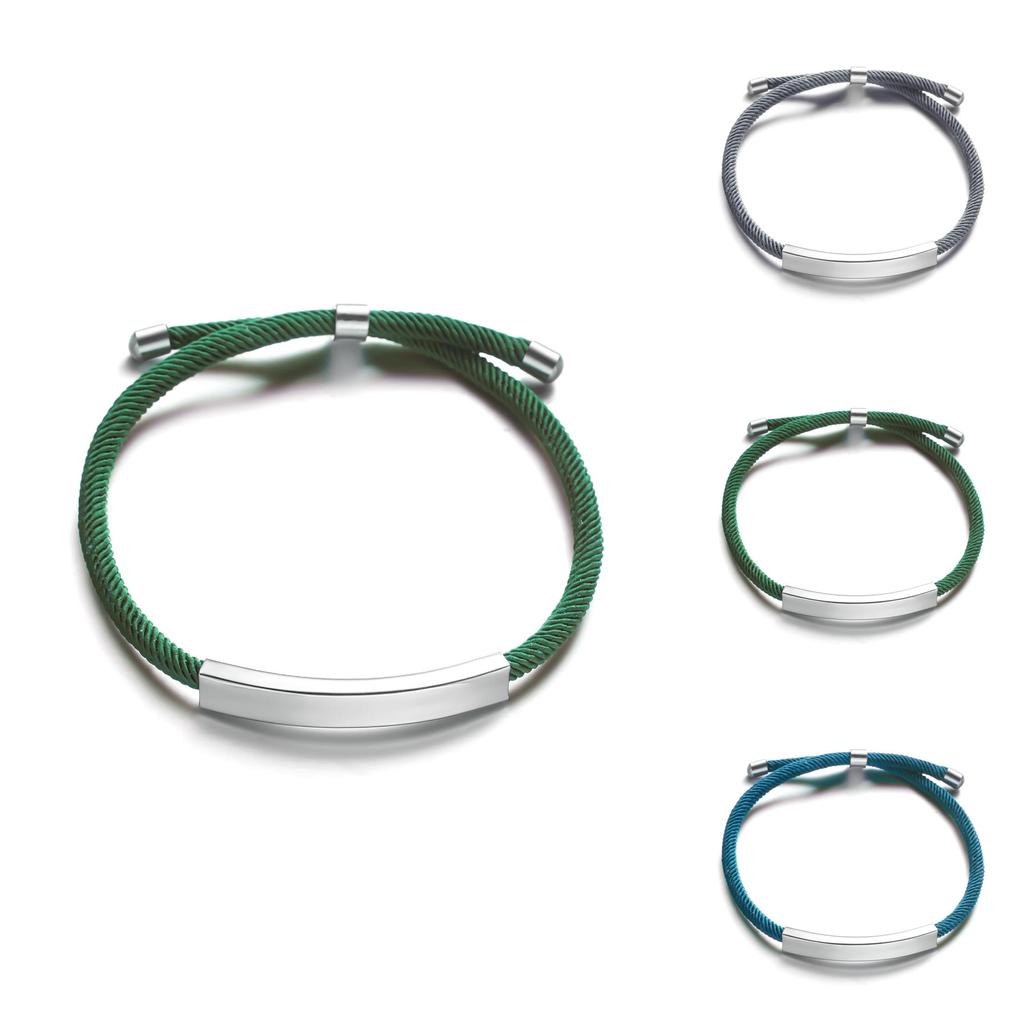 European Style Handmade Steel Wristband With Short Phrases For Gift Giving