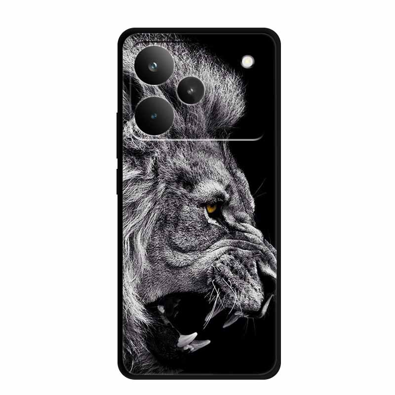 Für Realme P4 Pro 5G Hülle P4Pro Weiche TPU Silikon Rückabdeckung Für Realme P4 Pro Tiere 6,8" Bemalter Wolf Löwe Hülle Schale Tasche