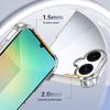 KEYSION Four-Corners Shockproof Transparent Case for Samsung A06 4G 5G Soft TPU+PC Clear Phone Back Cover for Galaxy A06 5G