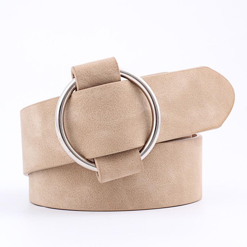 Fashionable Women's Wide Faux Leather Belt With Smooth Buckle For Everyday Wear