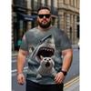 Novelty Cartoon Cat And Pig Graphic 3D Print T-Shirt For Men Funny Animal Design Short Sleeve Casual Tshirt Oversized Streetwear