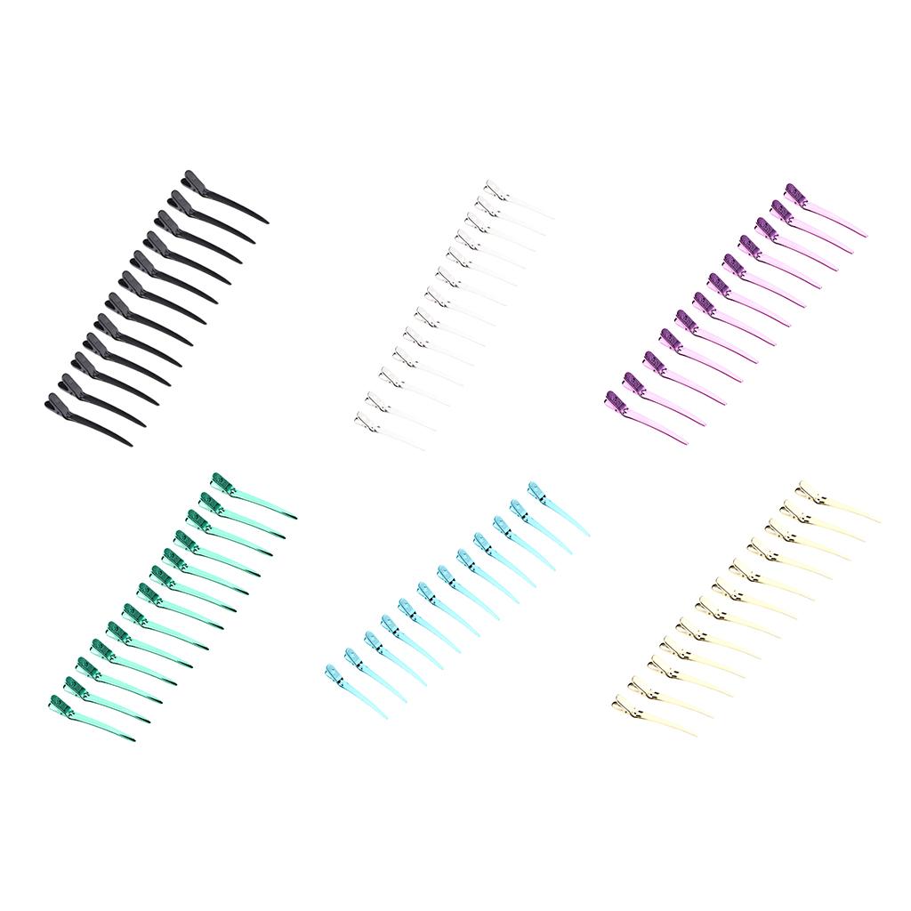 Alligator Clips for DIY Sectioning, Haircuts, Coloring & Styling 12Pcs Duckbill