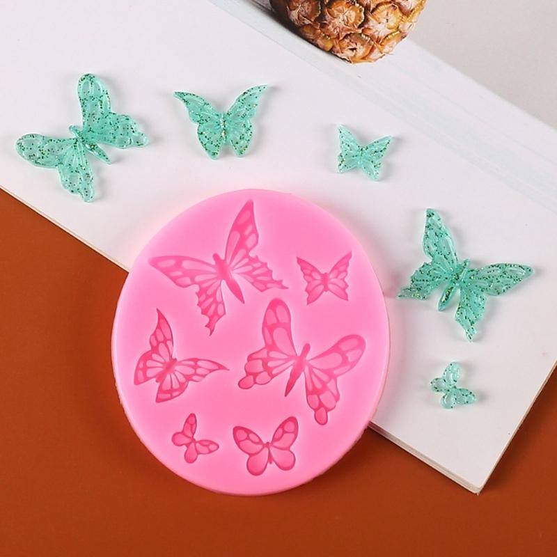 3D Butterflies Shaped Silicone Flexible Food Grade Mould Clay Resin Ceramics Candy Fondant Candy Chocolate Soap Mould