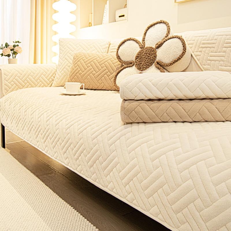 Thick Soft Warm Sofa Covers Pets Kid Mat Sofa Towel Anti-slip Couch Protector for Living Room Slipcover Removable Sofa Blanket