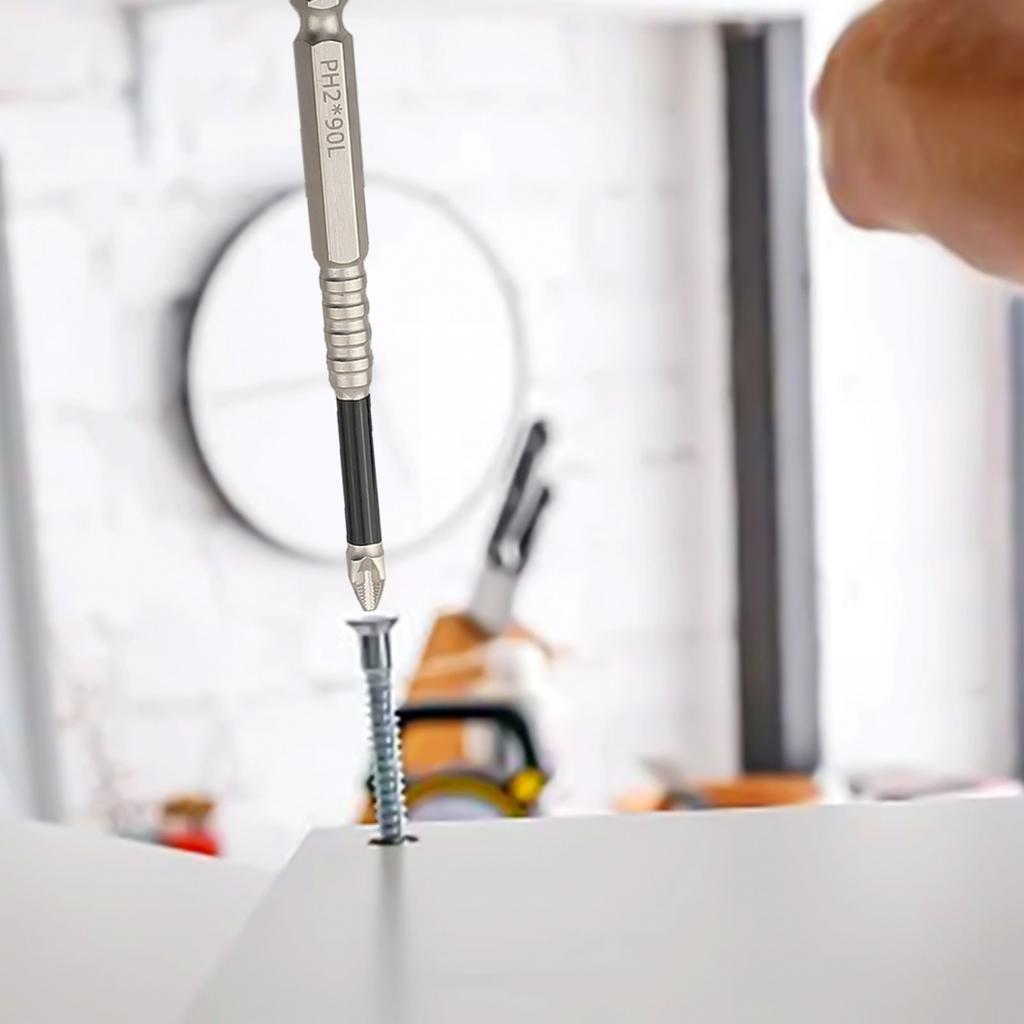 HRC62 Cross Magnetic Screwdriver Bit Alloy Steel Anti-Slip Long Drill Bits PH2