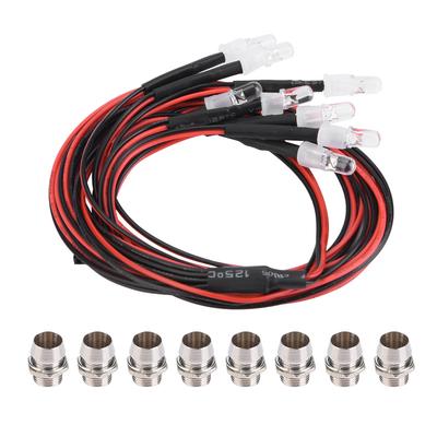 8PCS 5mm Headlights and Taillights LED Lights RC Model Drift Car Accessory