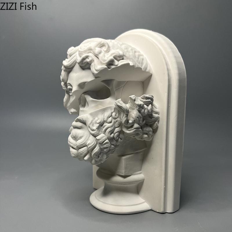 Mythical God King Zeus Plaster Statue Desk Decoration Ornaments Ancient Greek Mythology Character Sculpture Room Aesthetic Decor
