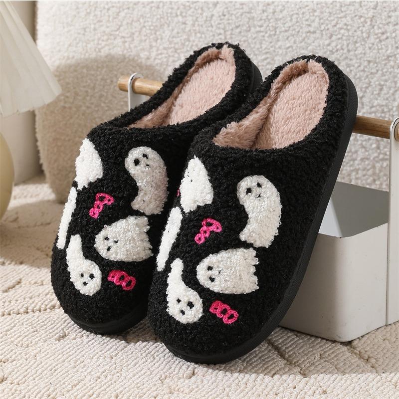 New Ghost Cotton Slippers Women's Home Indoor Non-slip Home Halloween Slippers Winter
