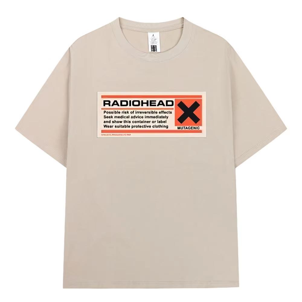 2026 Summer Hot Sale Rock Band Radiohead Mutagenic T Shirts Unisex Unisex Gothic Retro T-Shirt Y2k Gothic Cotton Oversized T-Shirts