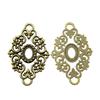 Antique Flower Frame Oval Bezel Charms For DIY Projects Glass Blank Tray Base